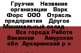 Грузчик › Название организации ­ Ворк Форс, ООО › Отрасль предприятия ­ Другое › Минимальный оклад ­ 24 000 - Все города Работа » Вакансии   . Амурская обл.,Архаринский р-н